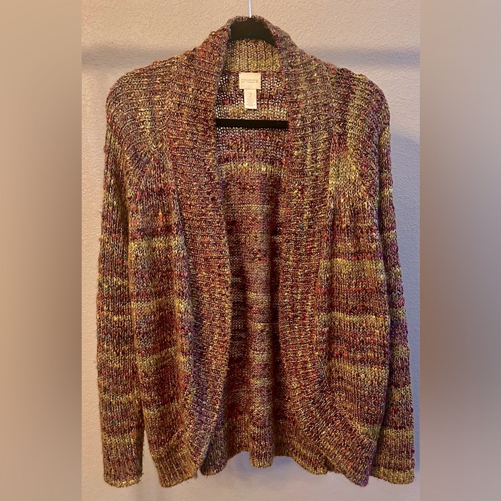 Chico’s open front cardigan size Large